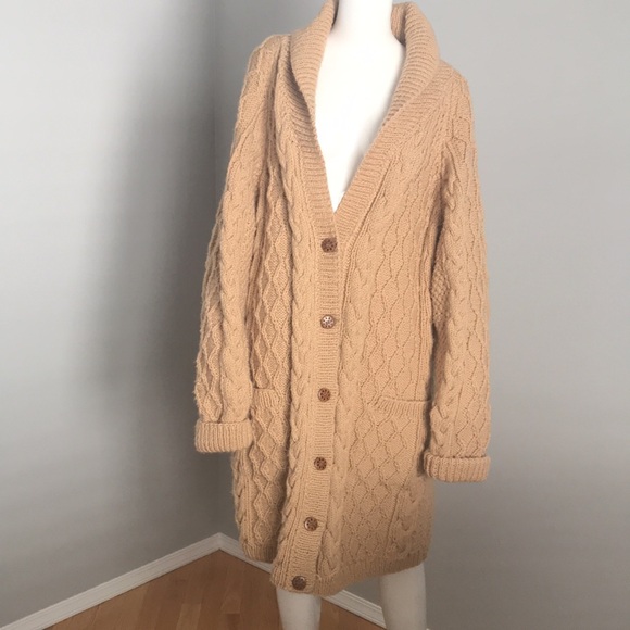 Vintage cable gauge hand made cardigan - Picture 3 of 10